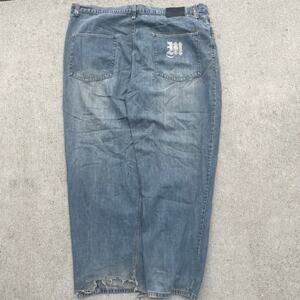 Makaveli Jeans 48x34 Baggy Denim Distressed Y2K Tupac Streetwear